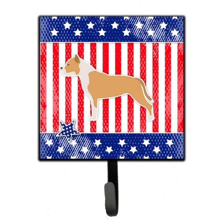 Jensendistributionservices USA Patriotic Staffordshire Bull Terrier Leash or Key Holder MI1710771